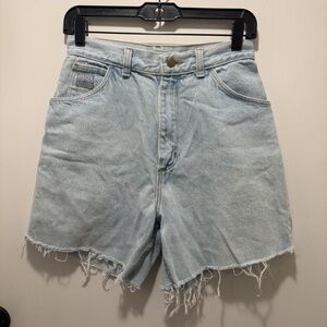 Wrangler Light Blue High-Rise Denim Shorts